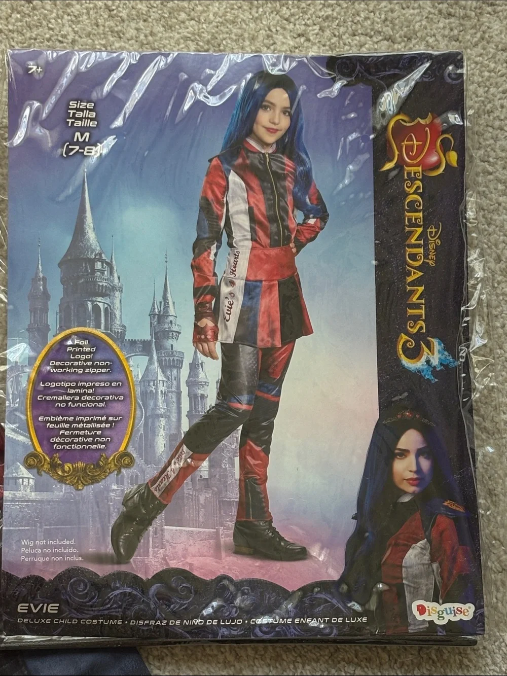 Red & Black Paneled Costume Set with Skirted Top